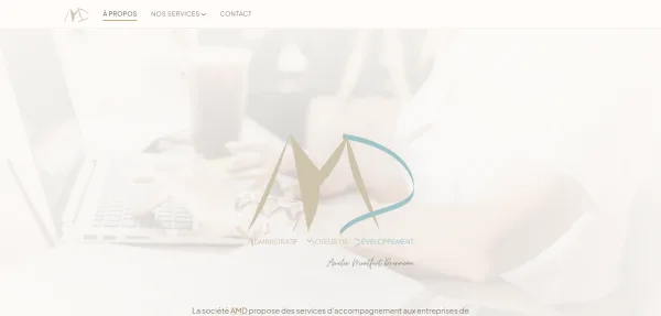 Aperçu du site vitrine Symfony réalisé pour AMD, gestion administrative